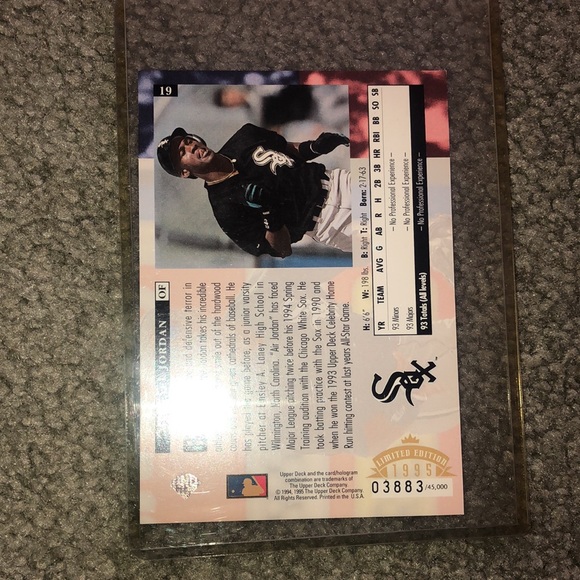 2 1994 Upper Deck Michael Jordan Baseball Cards - Picture 4 of 7